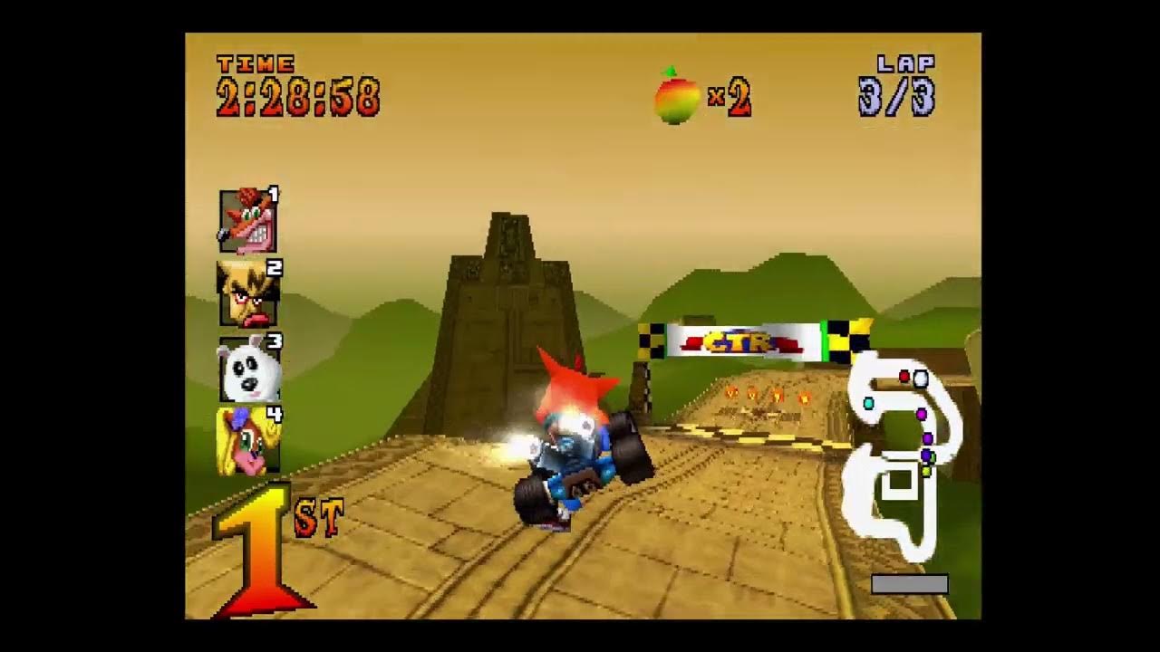 Crash Team Racing (PlayStation Game) Arcade Mode Nitro Cup Longplay
