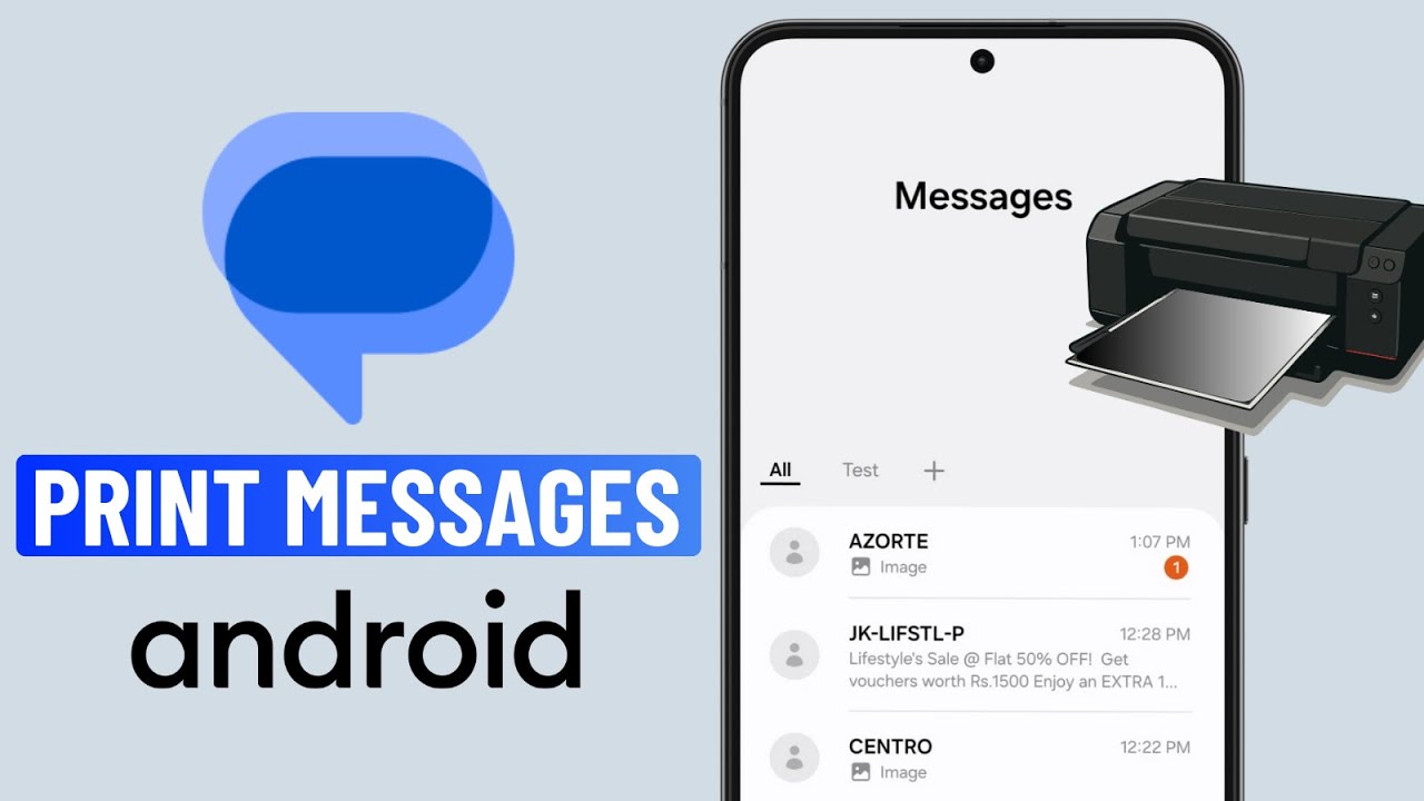 Printer Text Messaging How to Print Text Messages From Android (Free) - YouTube