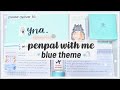 🧵 Penpal with me Blue theme ft Phomemo