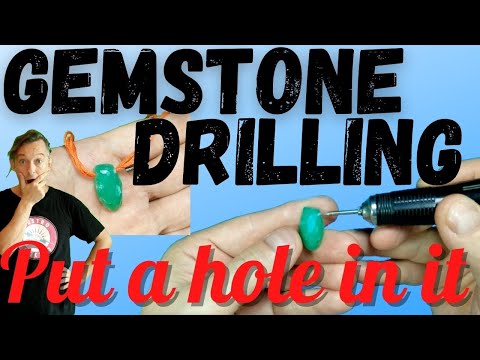 Drilling Gemstones Making a Hole In a Faceted Chrysoprase.  Pro Tips On How To Drill Gems