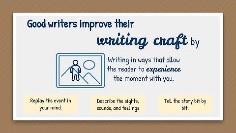 Writing Workshop: Personal Narrative Craft - Replaying the Story in Your Mind