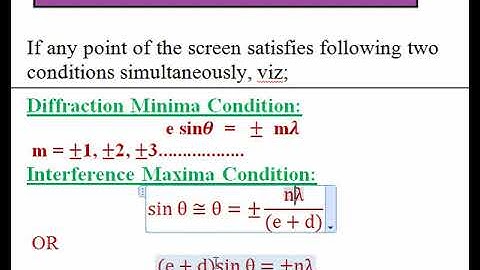 Video Lesson 47: Module-4/Diffraction/Missing Orders  Part-II