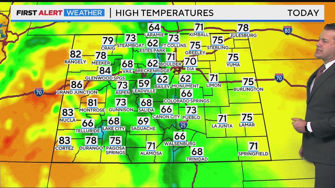 Lower chance for rain, warmer temperatures to start the week - YouTube