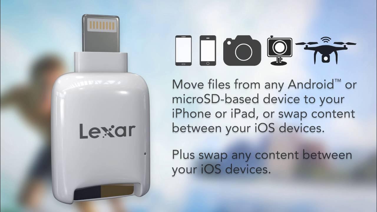 Lexar microSD Card Reader for iPhone or iPad 