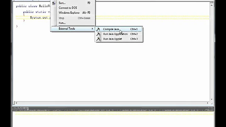 Compiling and Running a Java Program in TextPad