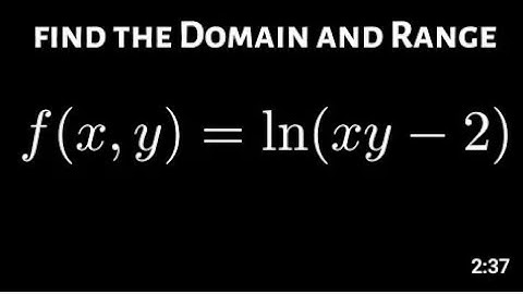 Domain and range for multivariable  functions