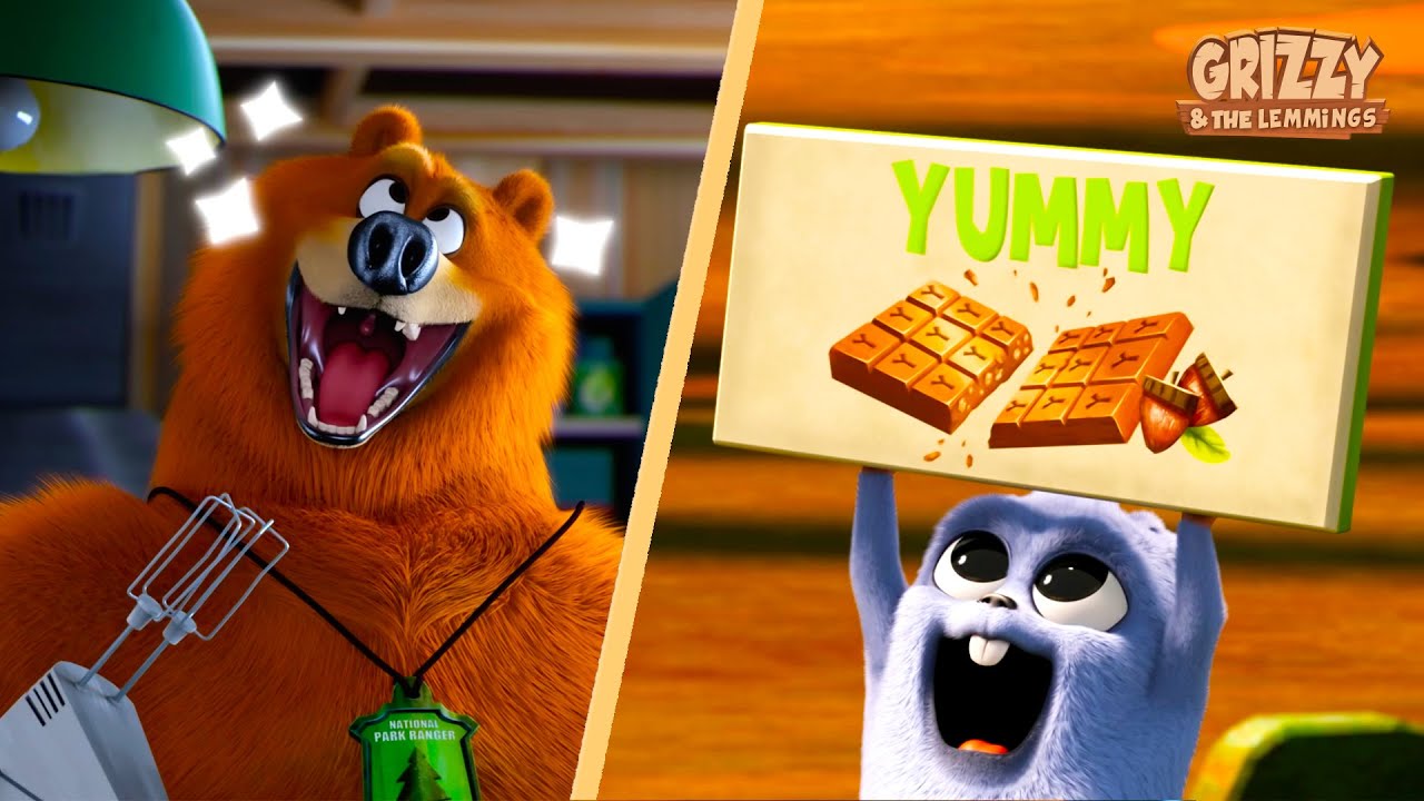 Chocolate Madness 🍫 Grizzy &amp; the lemmings Compilation 🐻🐹 - YouTube