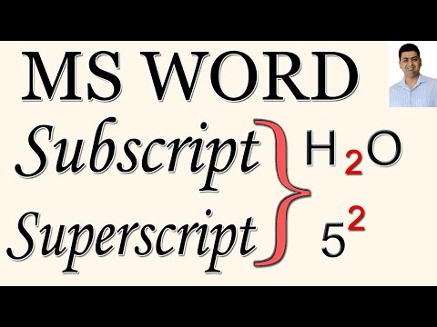 MS Word Subscript and Superscript with Examples