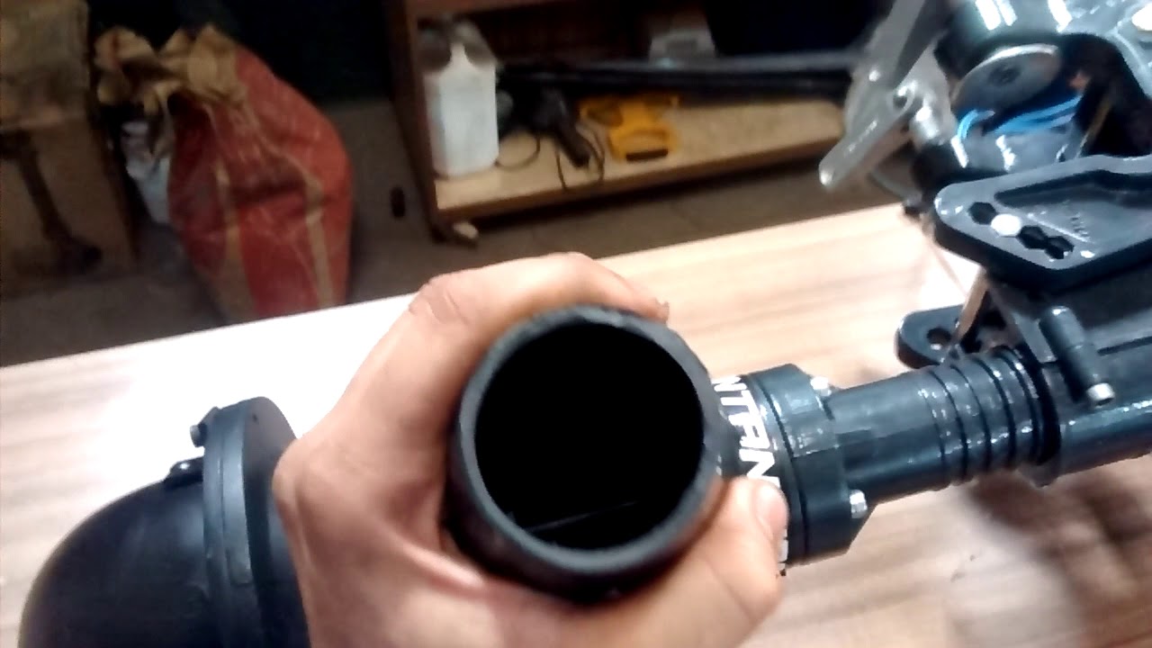 Caiaque Motor jet turbo. Curva de PVC e redução na saída do jet.