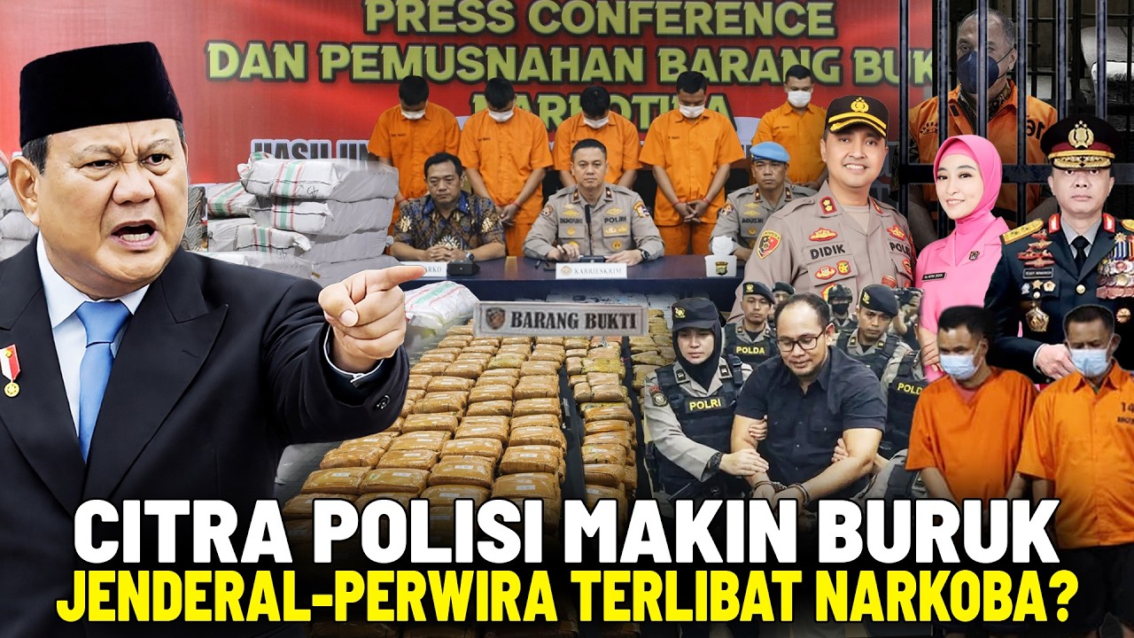 EMOSI PRABOWO MELEDAK, NAMA POLRI TERCORENG LAGI! Deretan JENDERAL-PERWIRA yg Terseret Kasus Narkoba