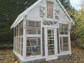 Building a Greenhouse out of Recycled Vintage Windows- Chapter 3- Installation of Windows