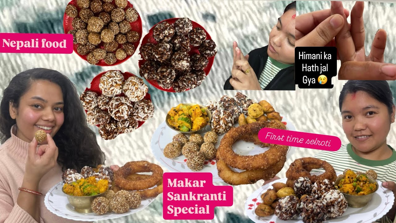 Celebrating Makar Sankranti with a Nepali Twist! ✨ Selroti & Til Gud Lado, Aloo-Kakra Recipe| Vlog20