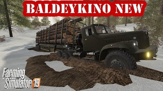 Балдейкино new #42 Поездка за лесом. Вытаскиваем КрАЗ из болота