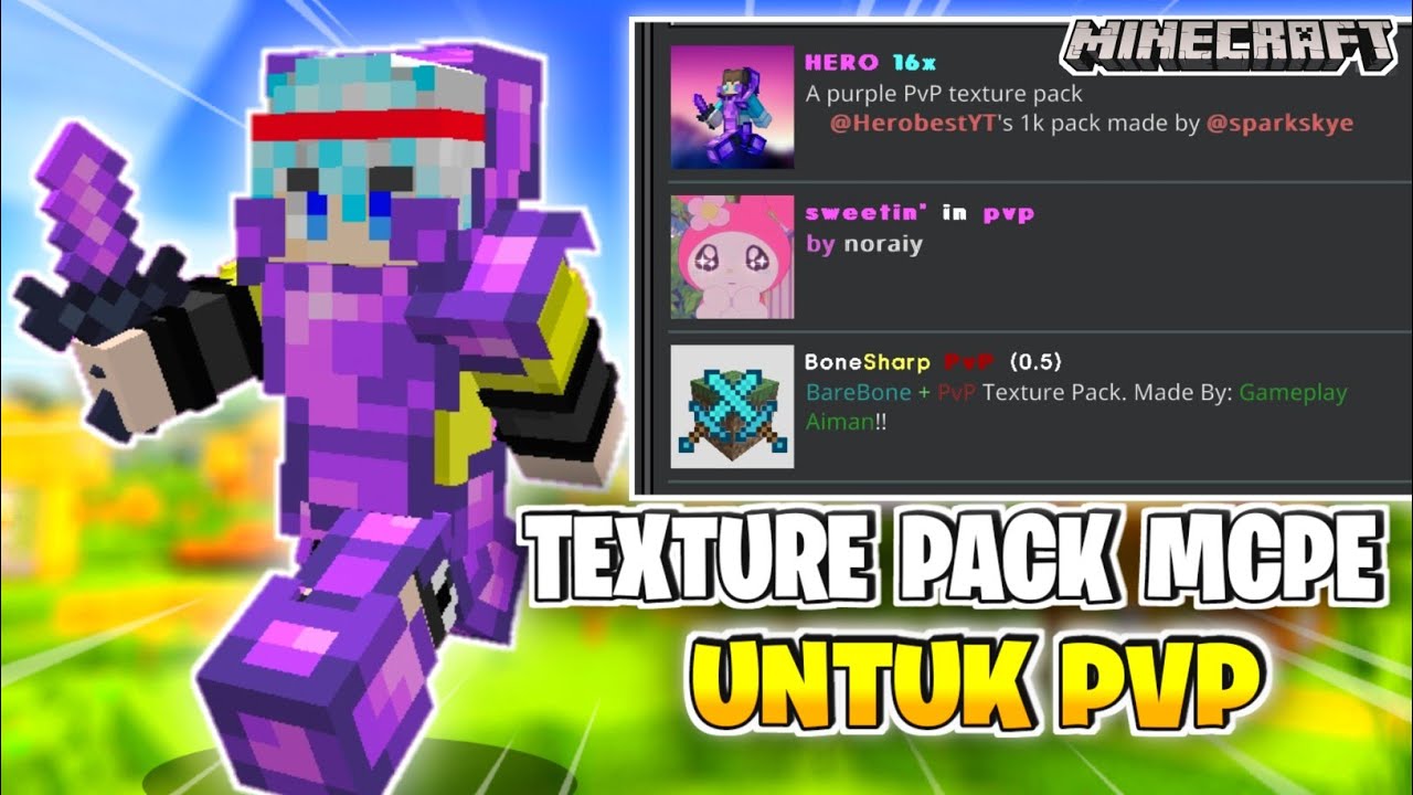 3 Texture Pack Mcpe Untuk PVP Kalian Terbaik & Keren Banget Boost Fps ...