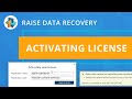 Raise Data Recovery: Activating licenses