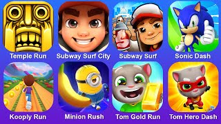 Temple Run,Subway Surf City,Subway Surf,Sonic Dash,Kooply Run,Minion Rush,Tom Gold RUn,Tom Hero Dash screenshot 5
