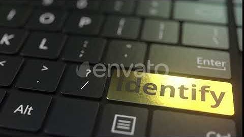 Black Computer Keyboard and Gold Identify Key | Motion Graphics - Envato elements