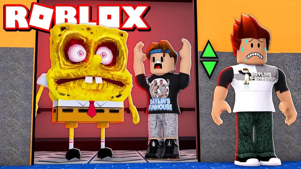 Evil Spongebob Is On Our Elevator Roblox Scary Elevator Youtube - thick mr krabs roblox