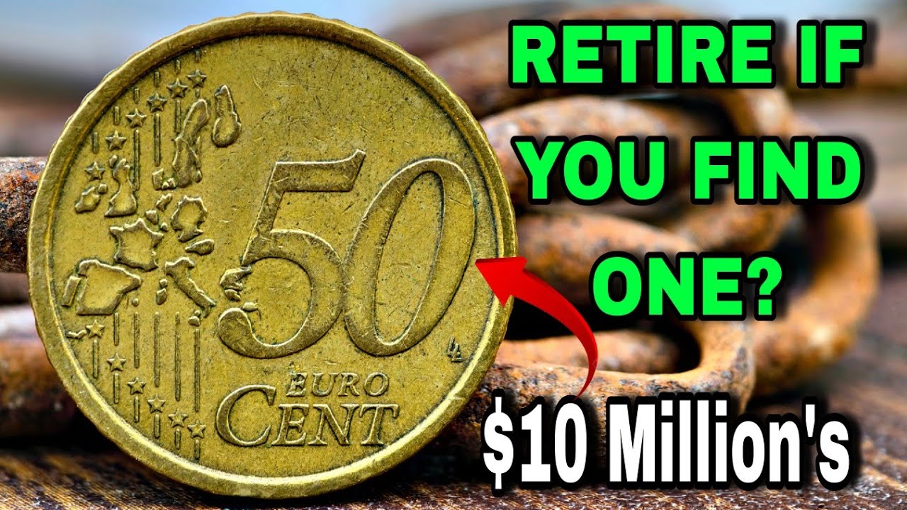 Rare 50 Euro Cent Valuable France, Italy, Germany, Belgium 50 Euro