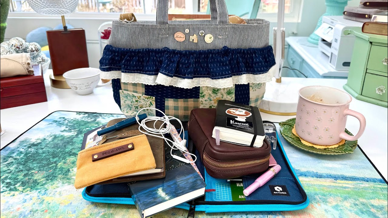 What’s in side my travel journal tote… from Delfonics!