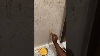 Brush Strokes Texture Design nariyal ke chhilke se design Kaise banaen #wall #texture #shorts