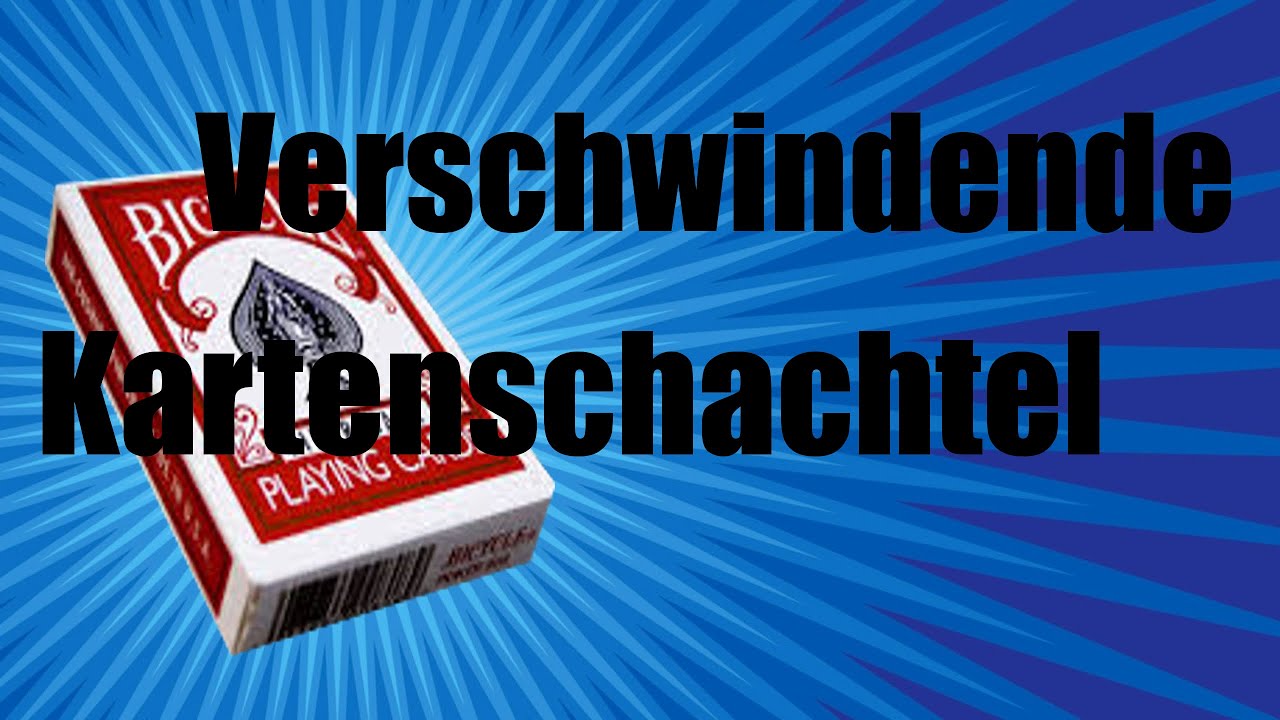 Kartenschachtel VERSCHWINDEN lassen ♠ Magic Yves YouTube