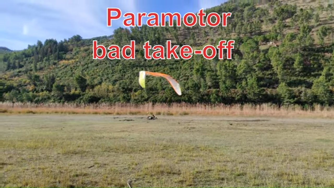 paragliding accident paramotor take off gone wrong-Albania