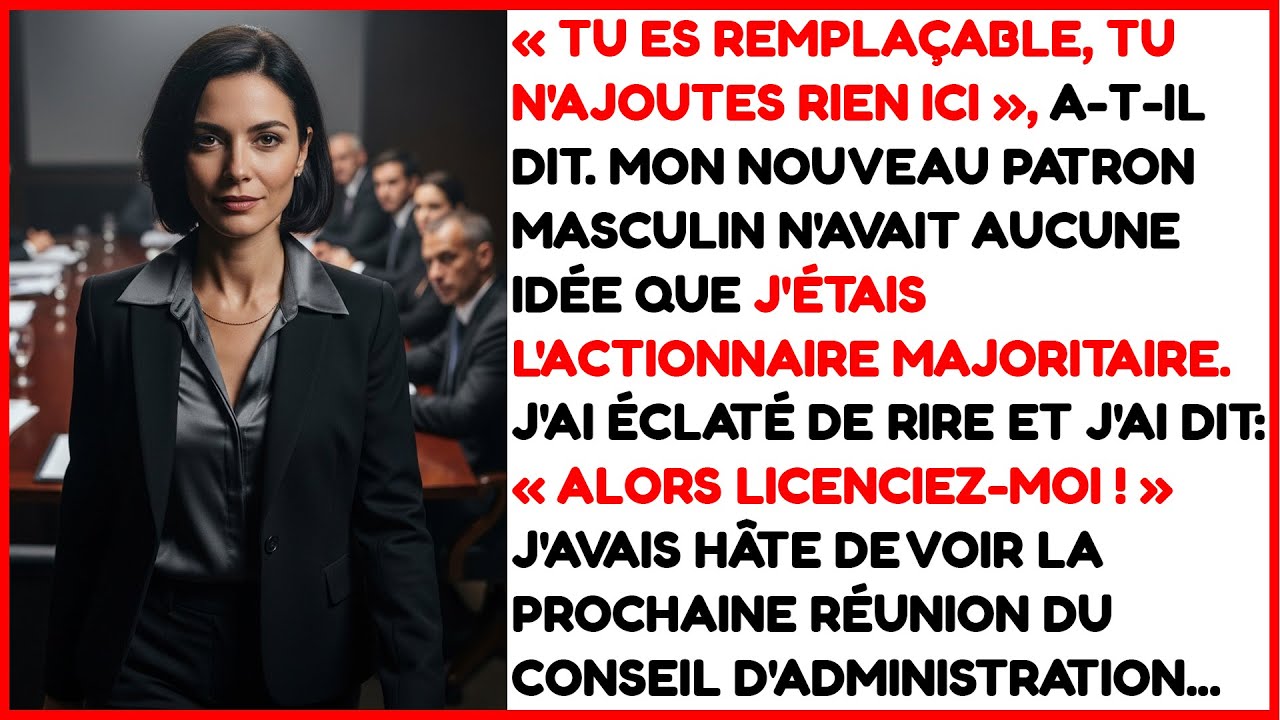 Mon patron m'a viré sans savoir que j'étais actionnaire — jusqu’à la réunion d’urgence.