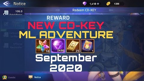NEW! CD-KEY CODE MOBILE LEGENDS ADVENTURE | 19 SEPTEMBER 2020