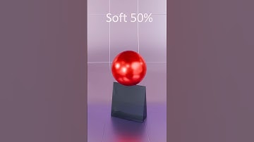 Soft Body Simulation. Ball 0% vs 100%. 3D  #blender3d #physics  #3danimation #3dart  #funny