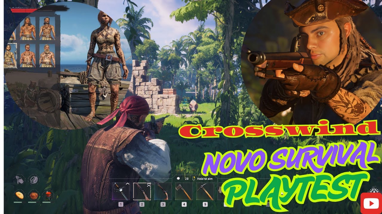 Testando o novo SURVIVAL de Piratas! Crosswind COOP playtest 