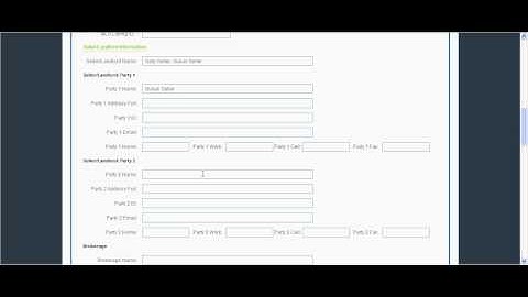 Form Simplicity Seller Buyer Name Entry