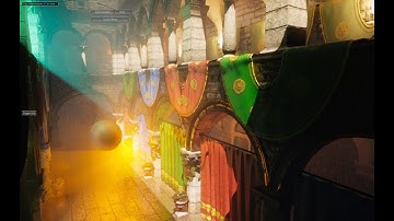 GIBLION 2024 stylized rendering with LUMINA Real time GI and Sky Master volumetric clouds & lights D