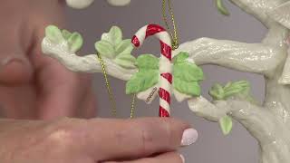 Lenox 10 5 Porcelain Tree with 8 Holiday Charms and 24K Gold Accents on QVC