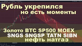 Прогноз курса доллара, рынок  РФ в коррекции, Татнефть, SIBN, Сургут, золото, SP500, нефть, газ, BTC