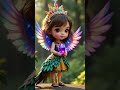 ✨Bé gái 3D Chibi hóa trang thành chim sáo đá quý hiếm bên chú sáo lấp lánh