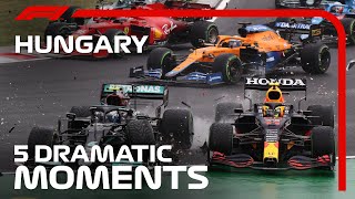 Top 5 Dramatic Moments | Hungarian Grand Prix