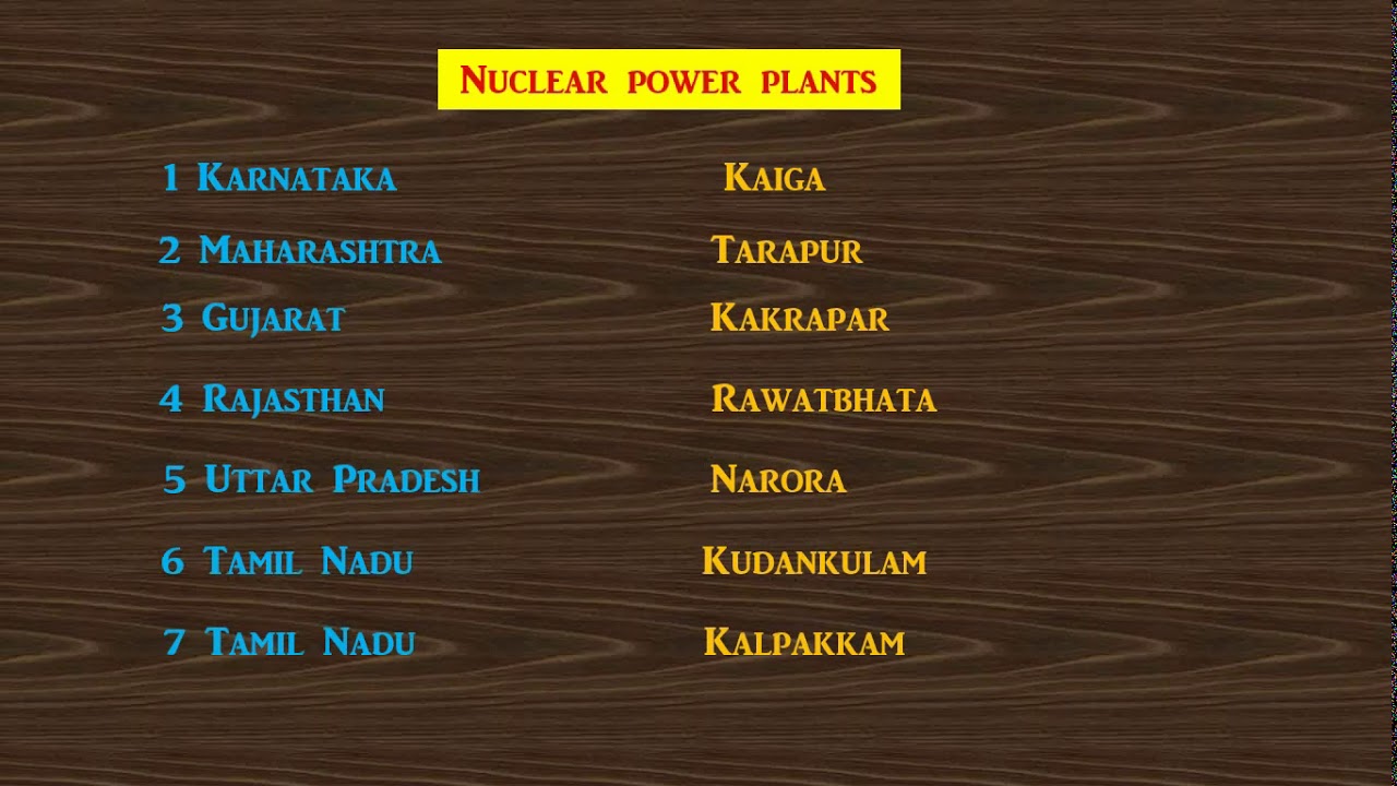 list of national nuclear power plants in india - YouTube