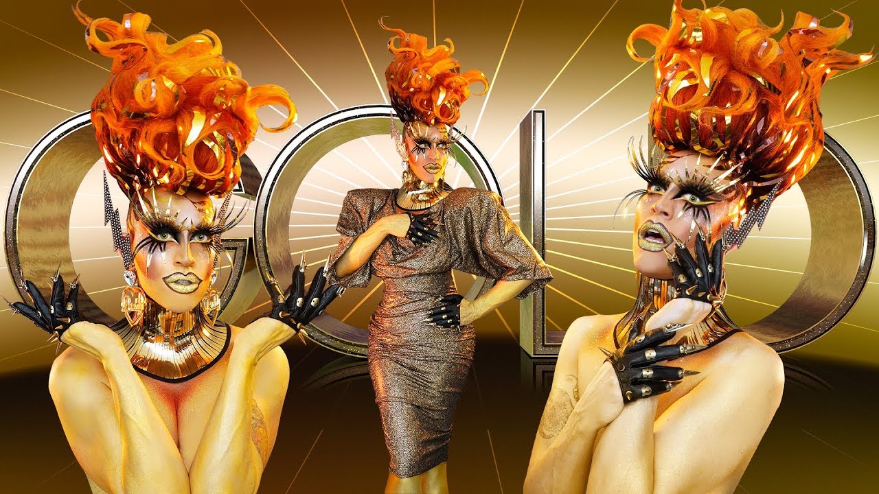 GOLD - Extreme drag makeover in 1.5 hours