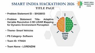 SIH26053 - Adaptive Variable Resolution 2.5D LiDAR Mapping for Dynamic Environment Perception