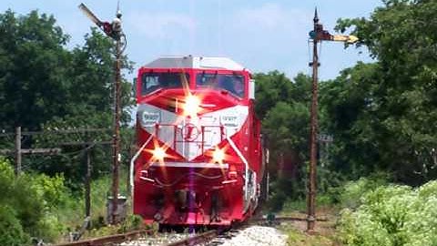 Indiana Rail Road passing semaphores on the former Monon RR on 6/9/2009  in Smedley, Indiana