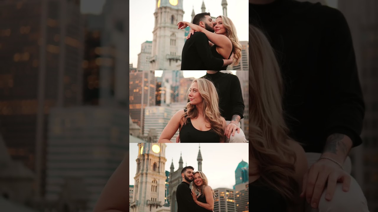 Philadelphia Rooftop Engagement 