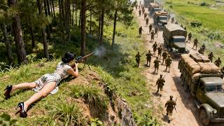 抗日電影：日軍大批侵入村莊欺辱婦女，特工提前半路伏擊炸爆大佐車隊擊殺全部日軍！| #抗日 #女特工電影