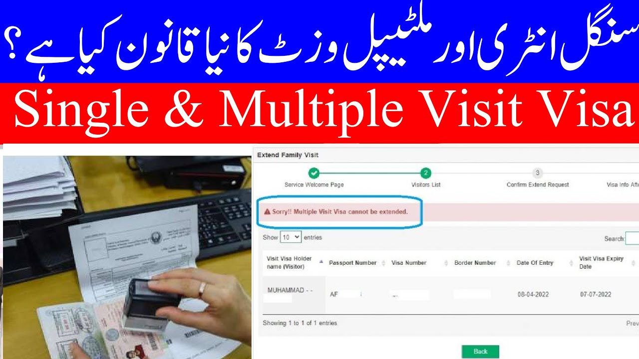 What Are The Changes In Single Entry Multiple Entry Visit Visa In 