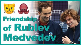 Friendship of Andrey Rublev and Daniil Medvedev 丨Grumpy Cat and Octopus 😾🐙