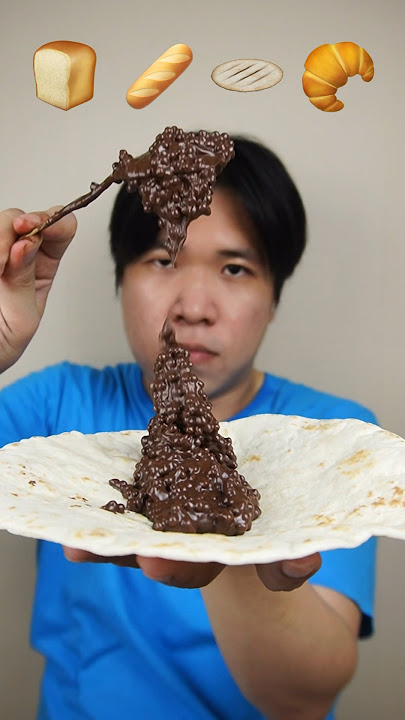 MAKAN COKLAT COLLINS DENGAN BERBAGAI ROTI SESUAI EMOJI #asmr #mukbang