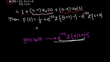 Diff Eqn:  Laplace transform involving unit step function