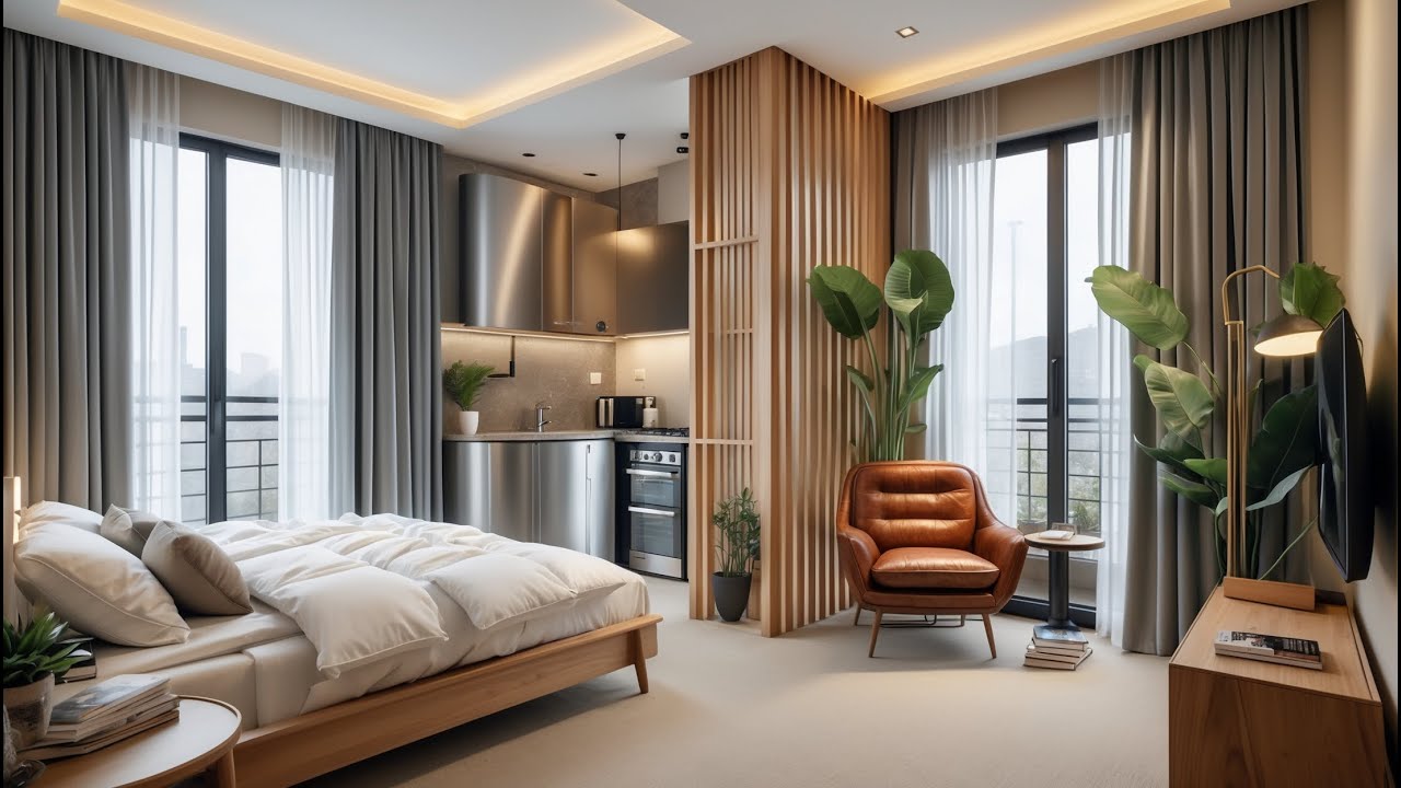 Modern Studio Apartment Home Tour: Minimalist Dream Design - YouTube
