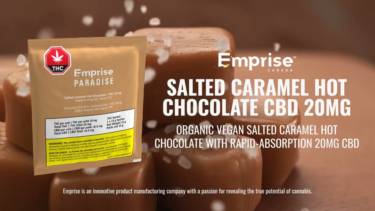 Salted Caramel Vegan & Organic Hot Chocolate Rapid CBD - Emprise Canada