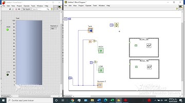 Llenado de tanque con alarmas/LabView